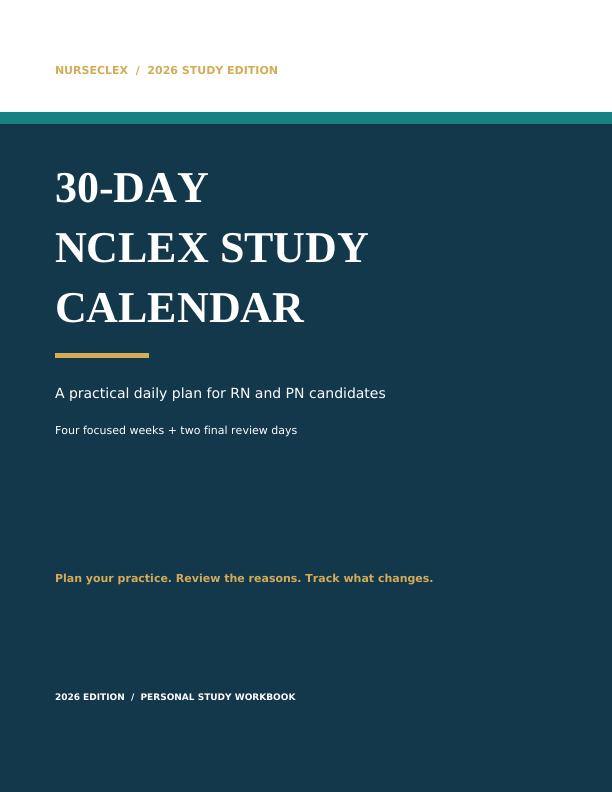 Nurseclex 30-Day NCLEX Study Calendar - Cover